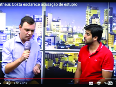 Matheus Costa em entrevista ao radialista Silvio França do Sistema MPA desmente estupro e diz que notícia foi inconsequente e irreparável